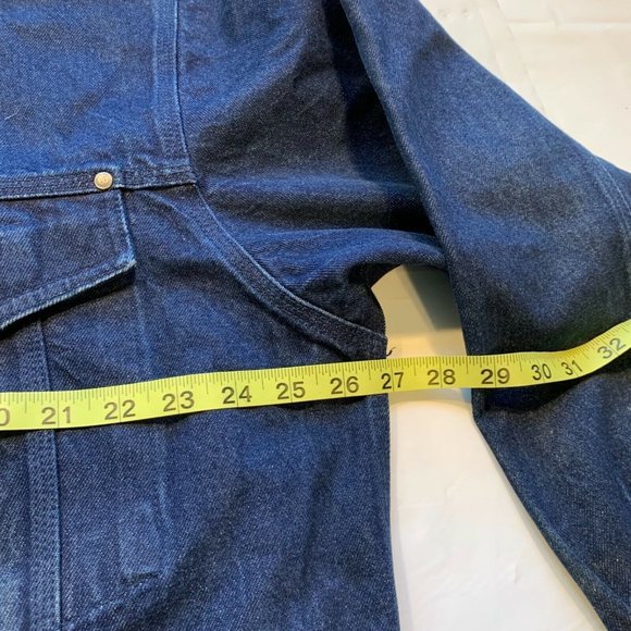 Trust Sports USA Jean‎ Denim Jacket Flap Pockets Dark Wash Cowboy Western XL EUC - Picture 10 of 12